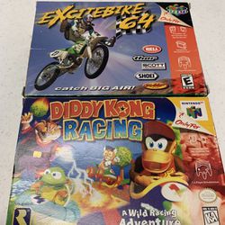 Nintendo 64 Games CIB Diddy & Excitebike Thumbnail