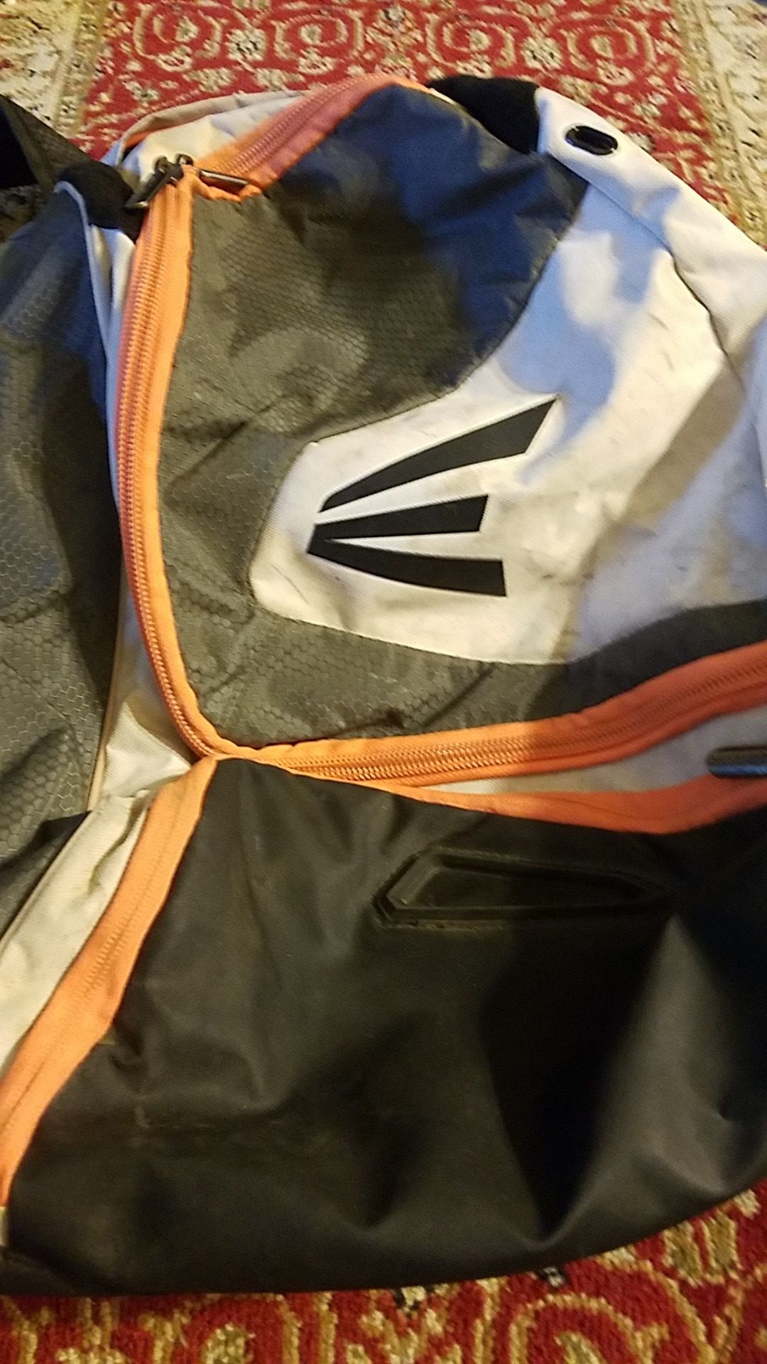 Grey/white/orange Baseball Easton Backpack