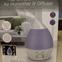Aroma Diffuser, Humidifier, Air Purifier, Ionizer and Moisturizer - New In Box Thumbnail