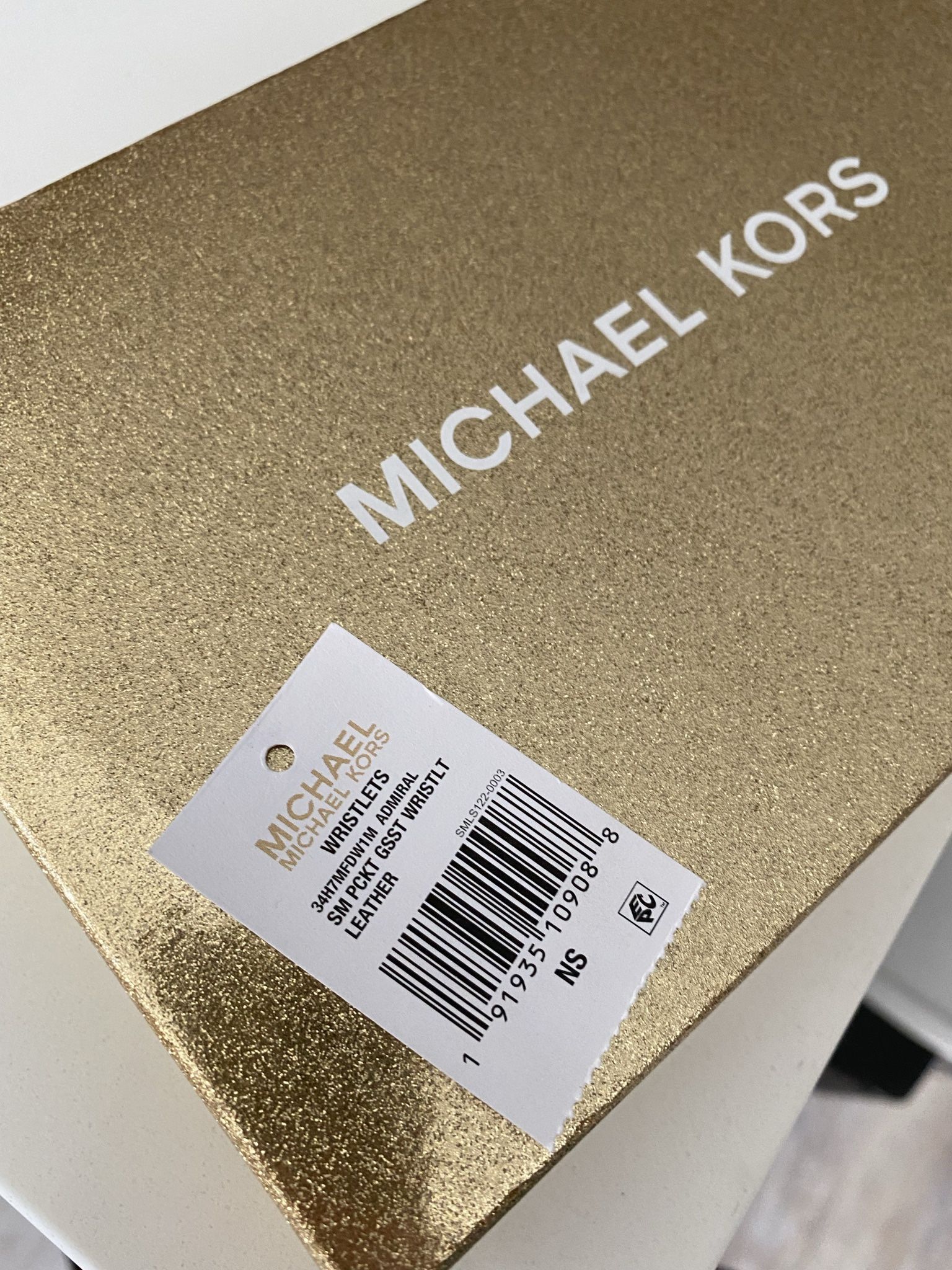 Blue Michael Kors Wristlet