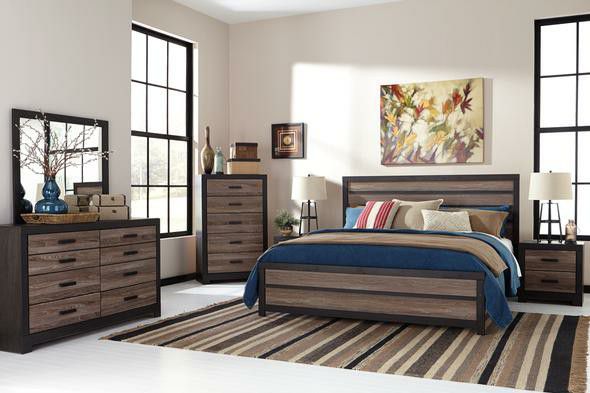Harlinton Gray/Charcoal Panel Bedroom Set | B32