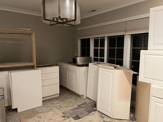 Painted White Kitchen Cabinets  Thumbnail