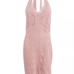 GUESS Rose Tan Pink Maxi Dress Thumbnail