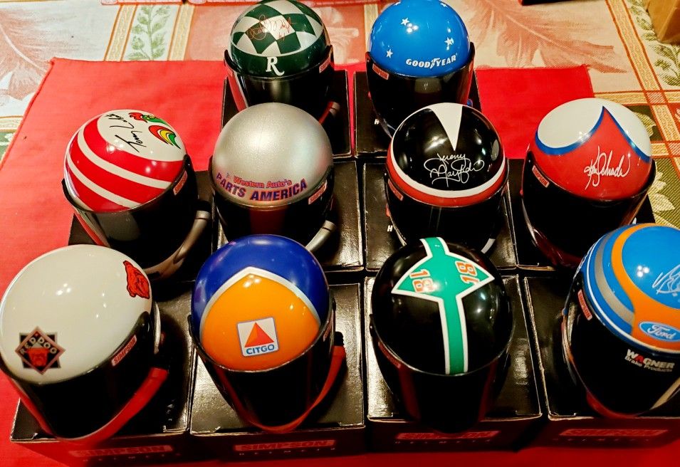 10 1/4 SCALE SIMPSON NASCAR DRIVERS HELMETS