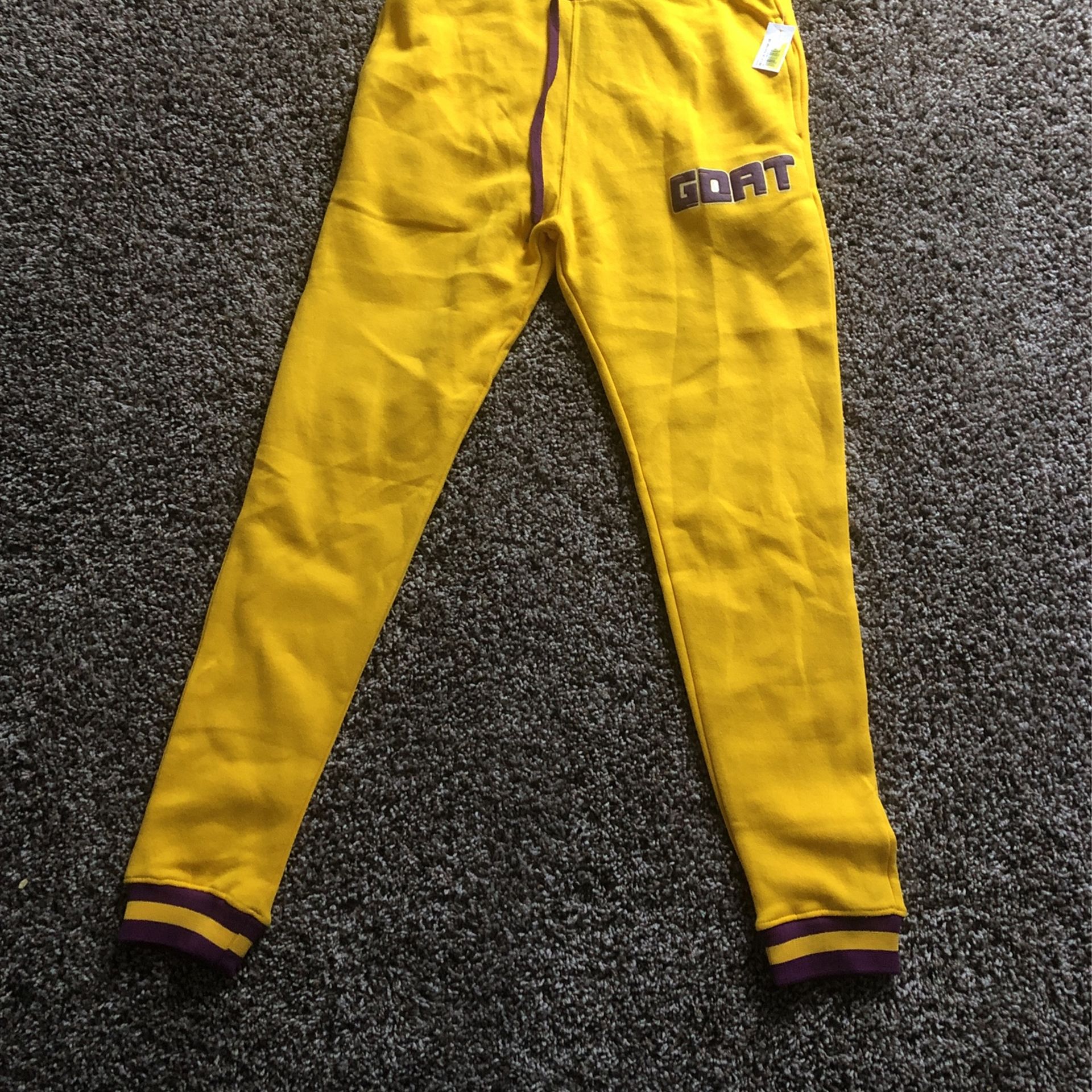 Bm YLw Goat Puff Prnt Joggers Size Large