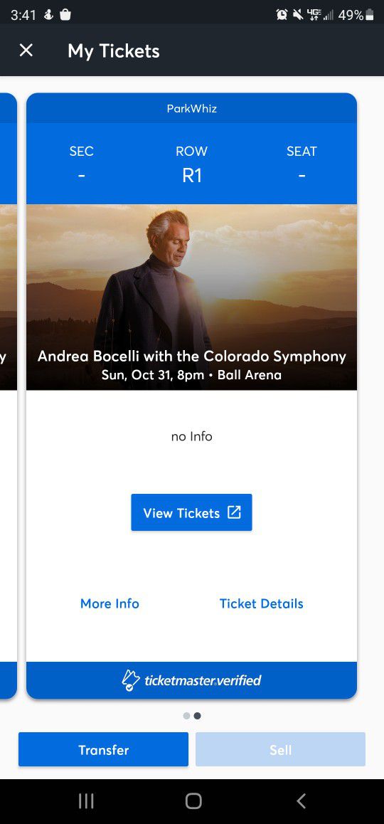 Andrea Bocelli With Paid Parking 