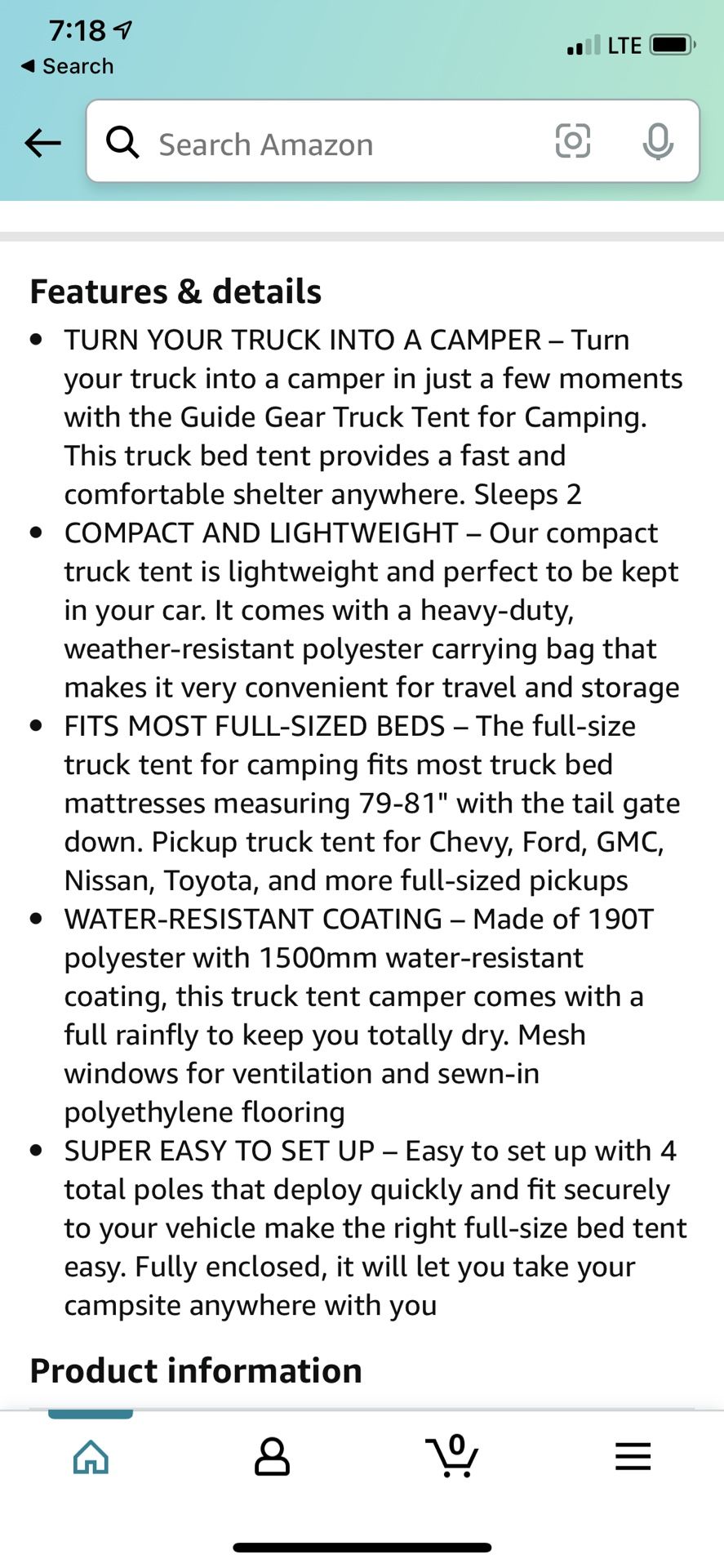 Bed Truck Tent - NEW!