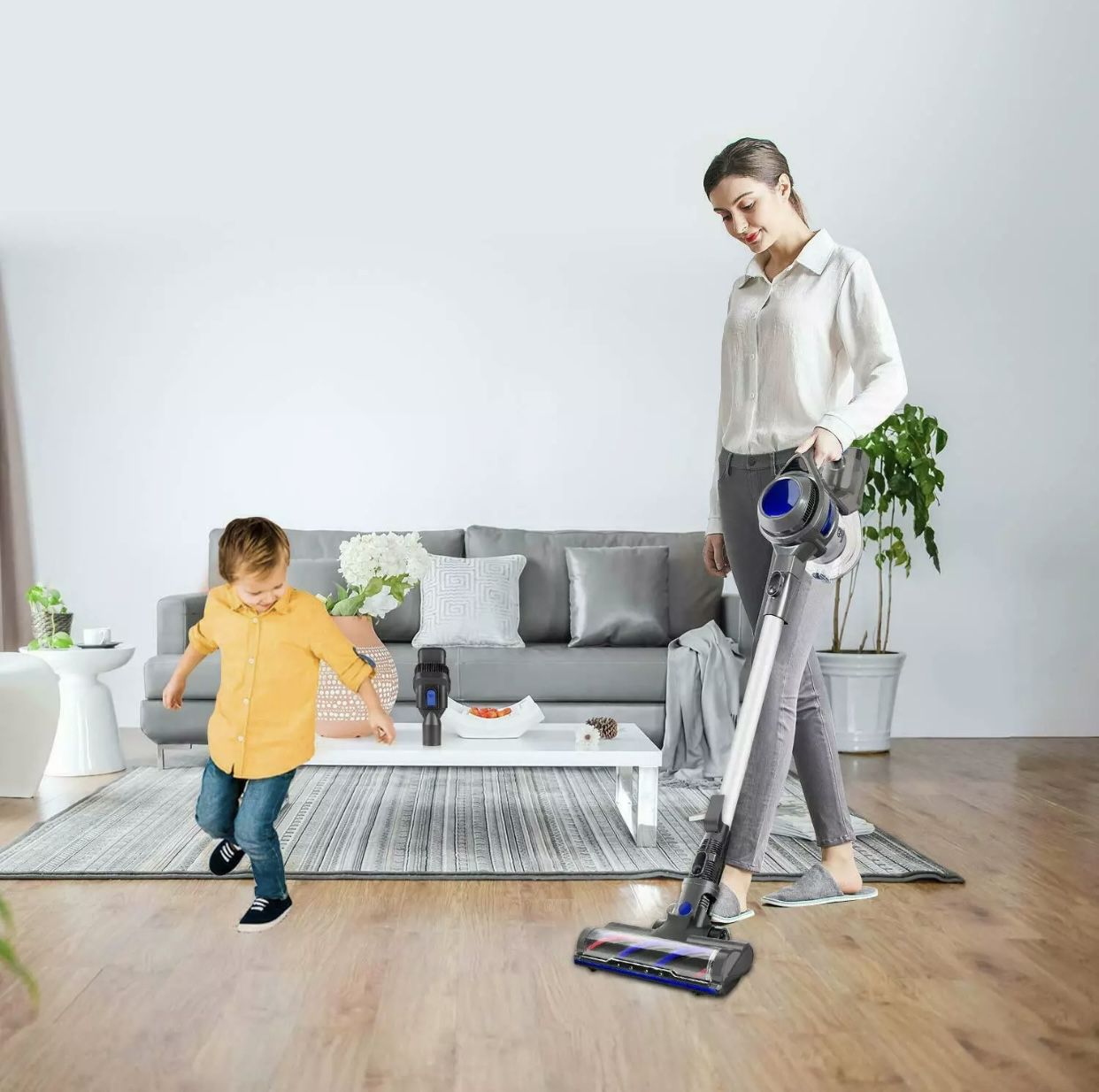 MOOSOO XL-618A Cordless Vacuum 10Kpa 4 in 1 Stick Vacuum Cleaner F Carpet Floor