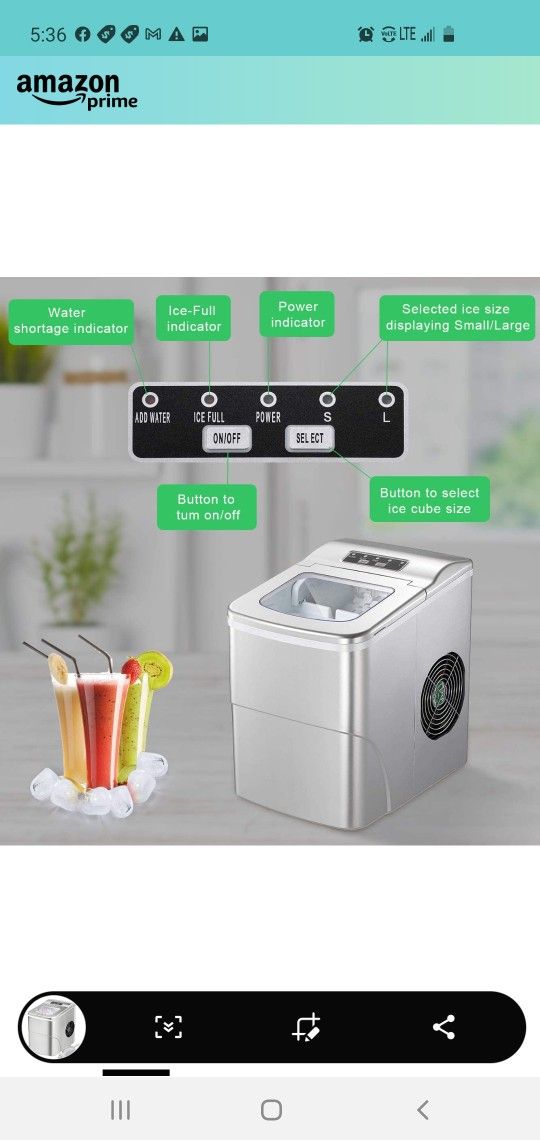 $60 AGLUCKY ICE MAKER