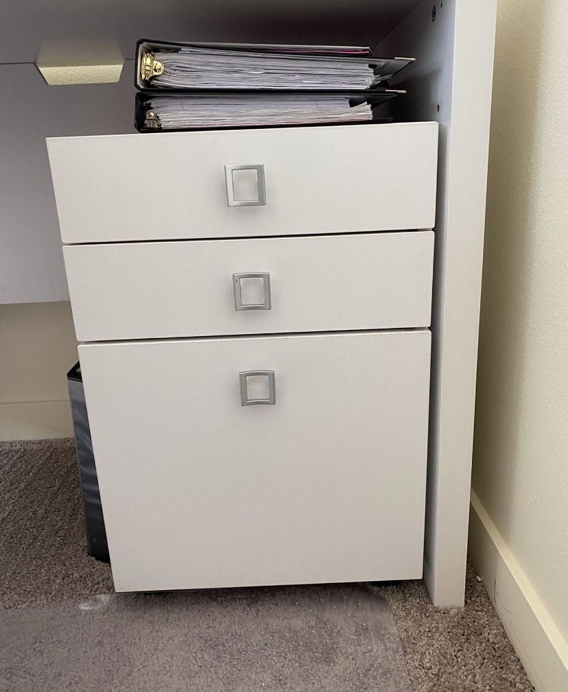 Desk With File Cabinet L Shape 