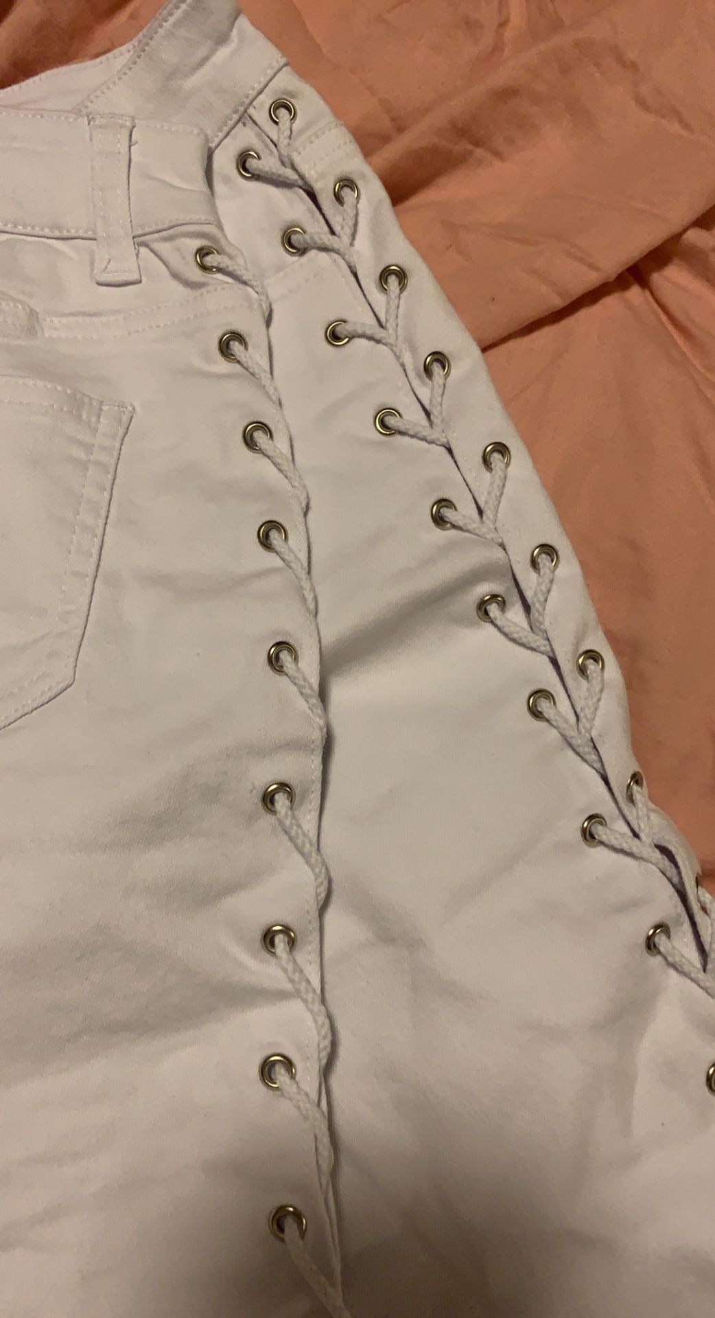 Lace Up Bermuda Shorts Small