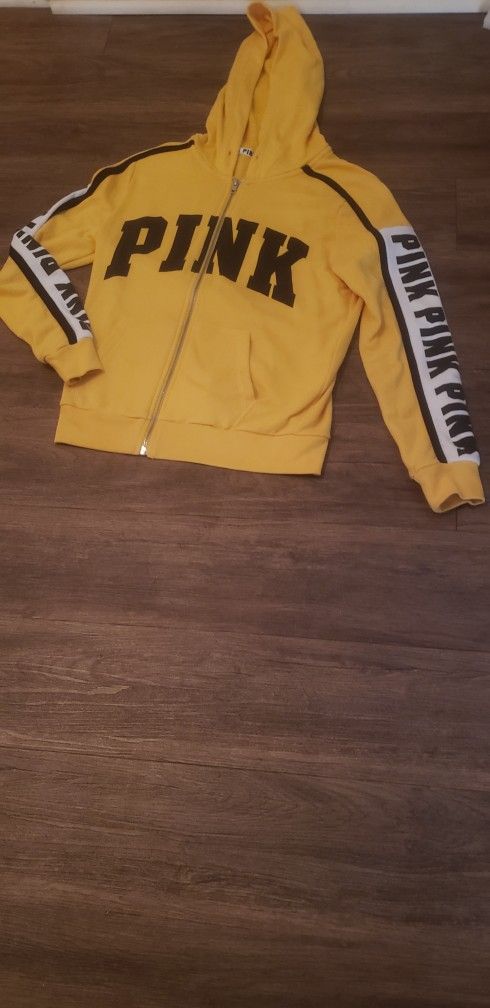 Victoria Secret Pink Zip Up Hoodie Sz Small