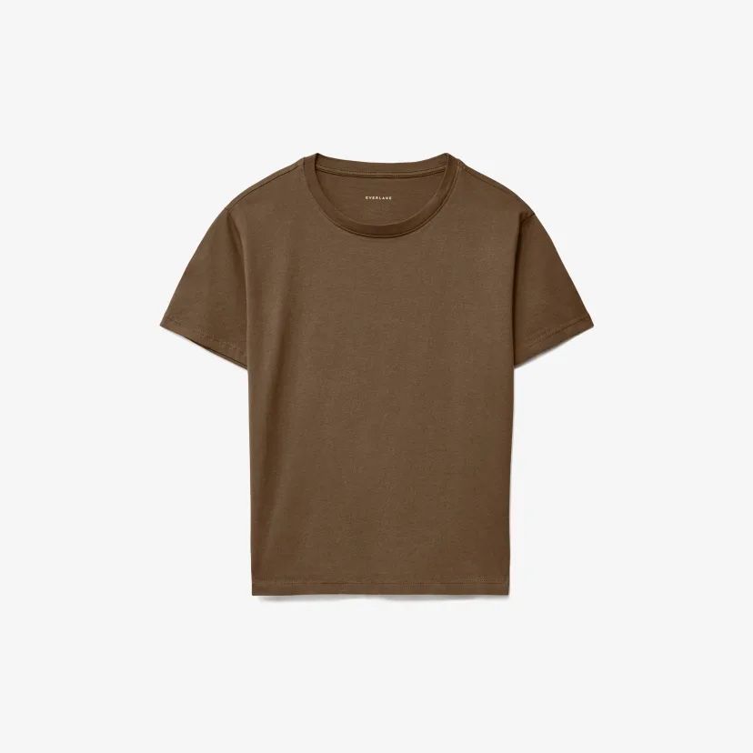 Everlane Organic Cotton Box Cut Tee - Walnut