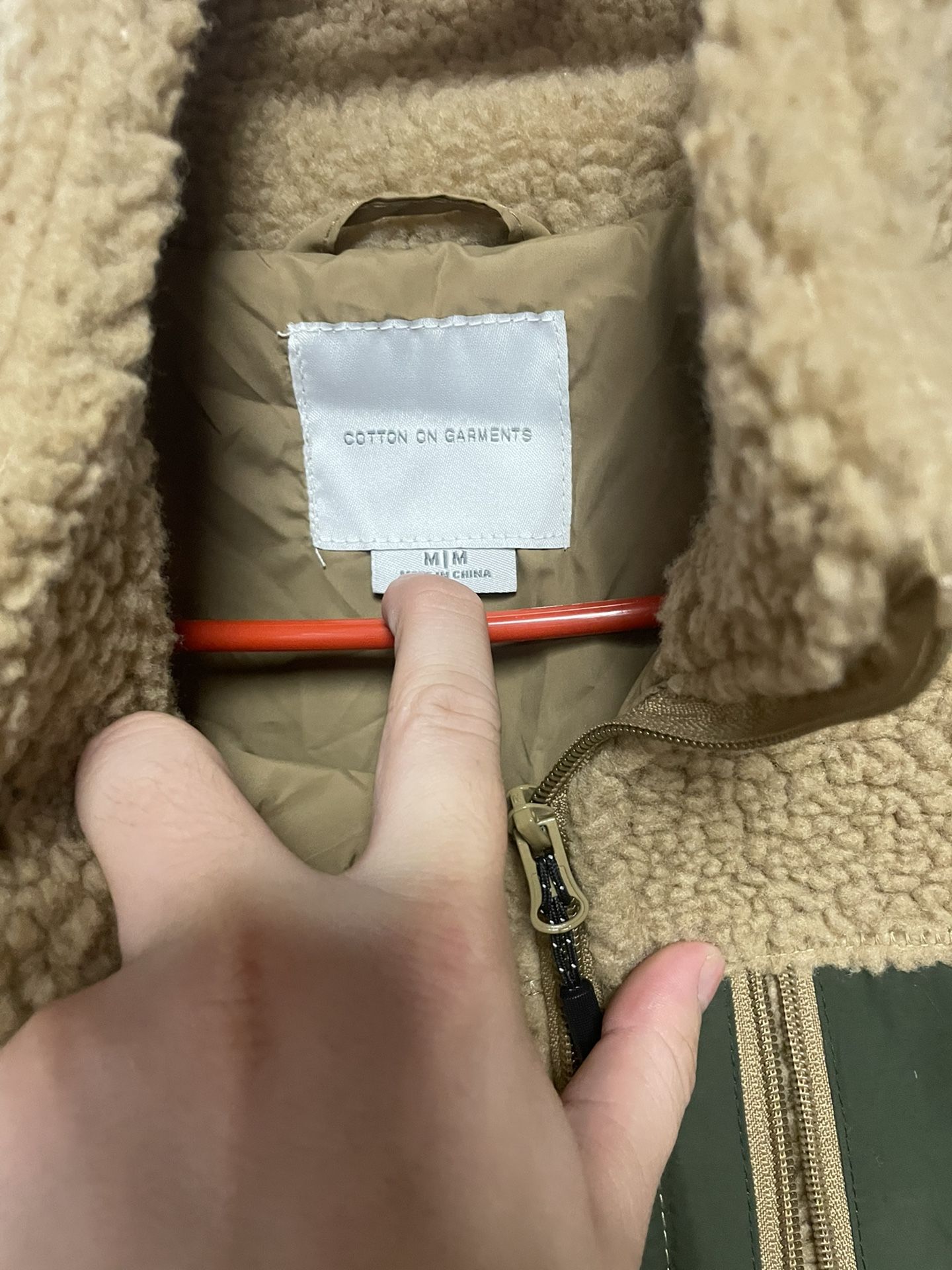 Mens Cotton On Sherpa Jacket