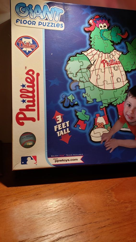 Sealed Phillies Floor Puzzle 3ft big.