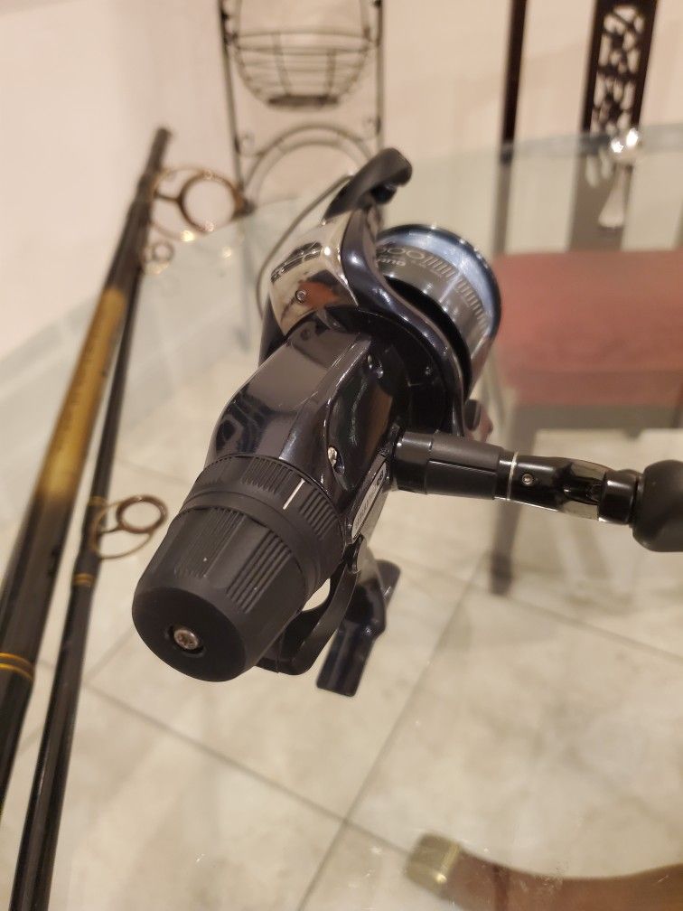 Rare Shimano Baitrunner DL 10000 RA Fishing Reel Master Spectra Surf Rod 9FT