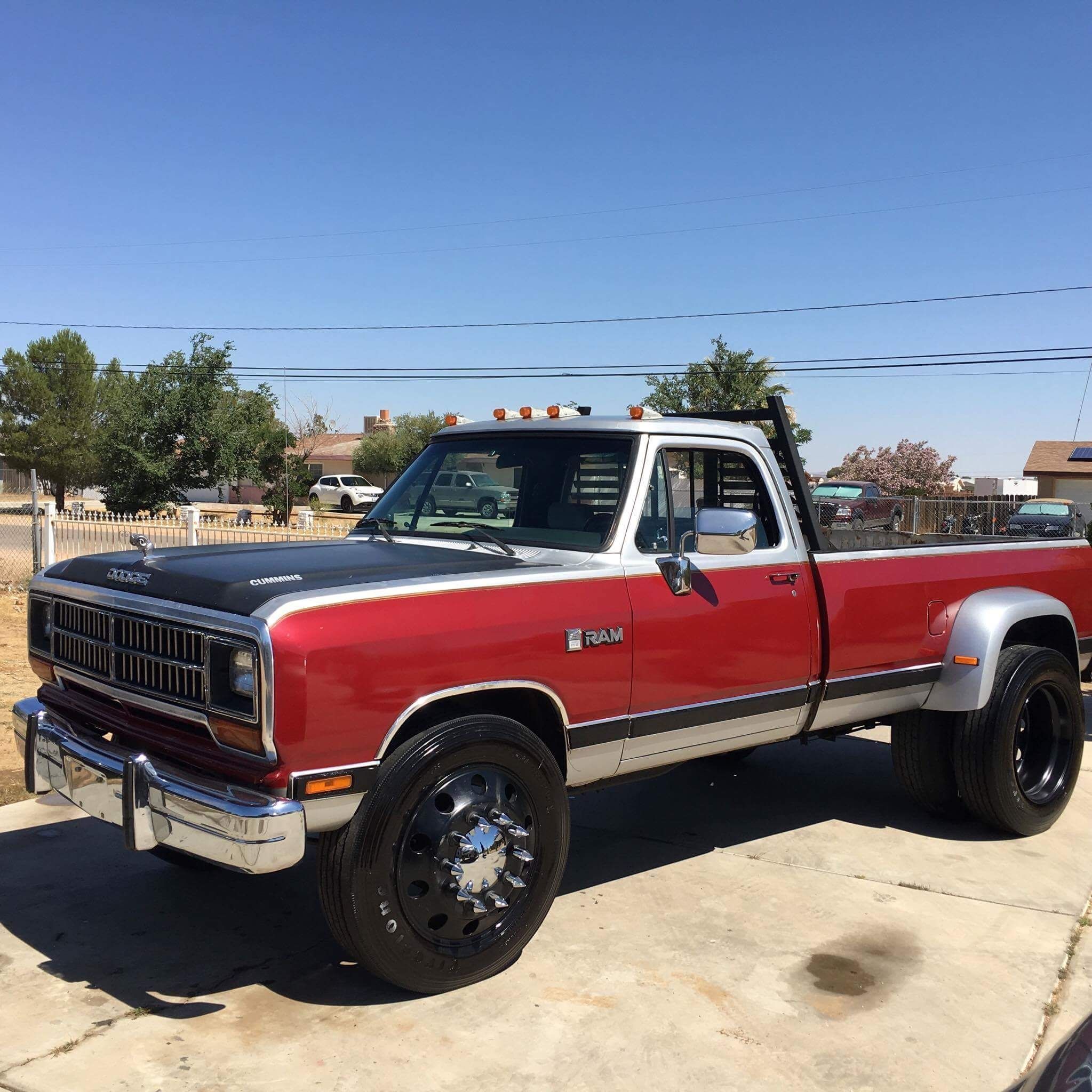 1990 2wd dodge d350 diesel on semi truck 22.5 wheels for Sale in