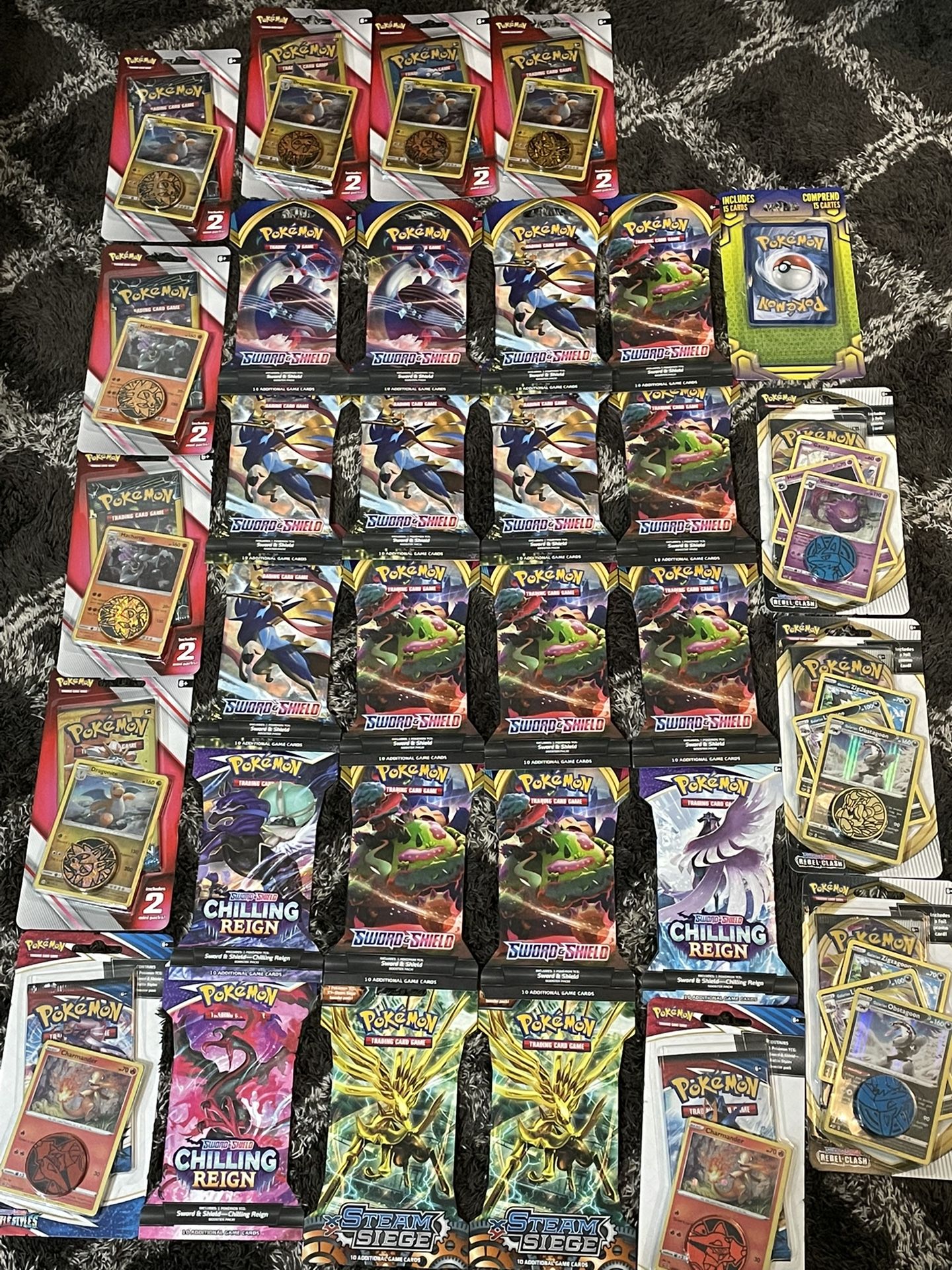 Huge Pokémon Card Sleeved Pack And BLISTER Pack Lot