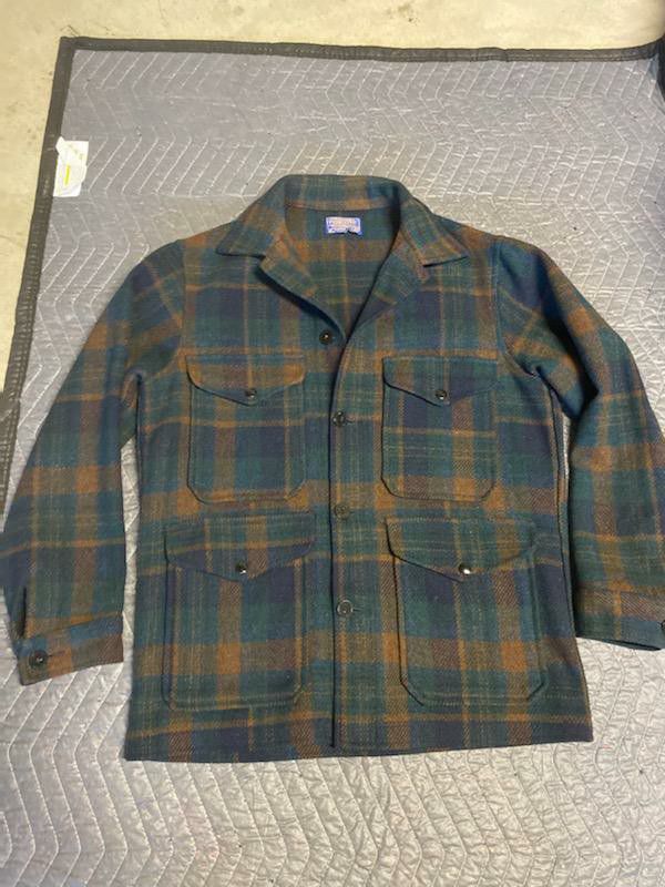 Vintage Pendleton Coat Size M 70s 80s Multi Bags In The Back Too