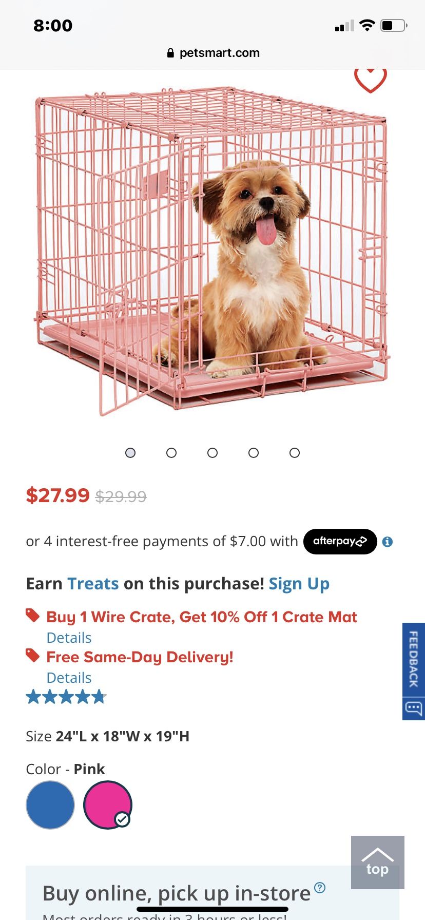 Pink Small Crate