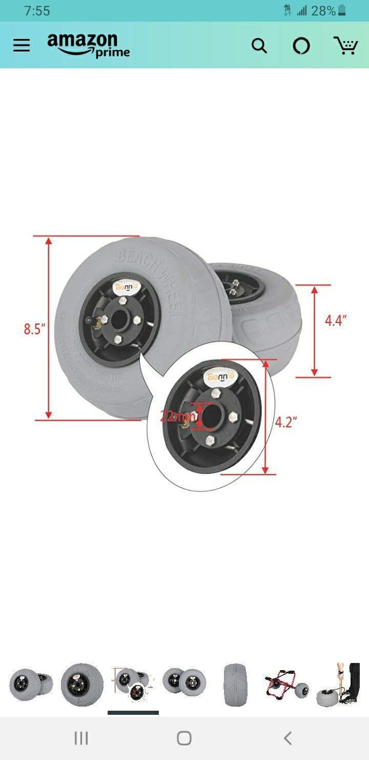 Beach Balloon Wheels 8.5" Tires