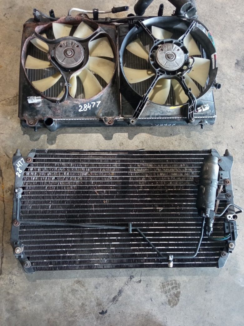 Radiator, Condenser And Fan For 2002 Toyota Camry Solara Stock 28477