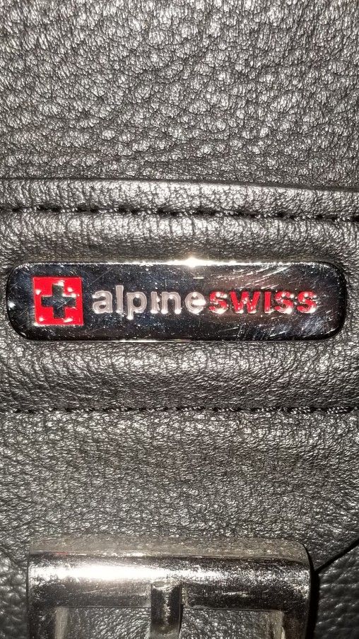 Alpine Swiss Leather Carrying Bag/backpack