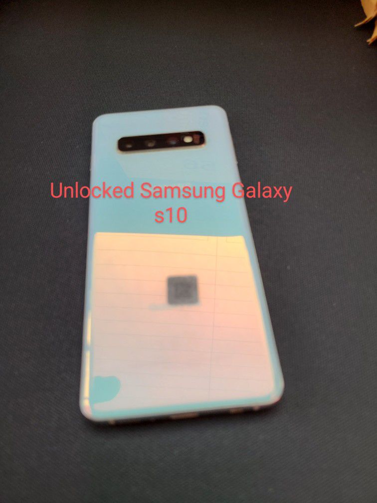 Unlocked Samsung Galaxy S10 128GB White Like New Condition 