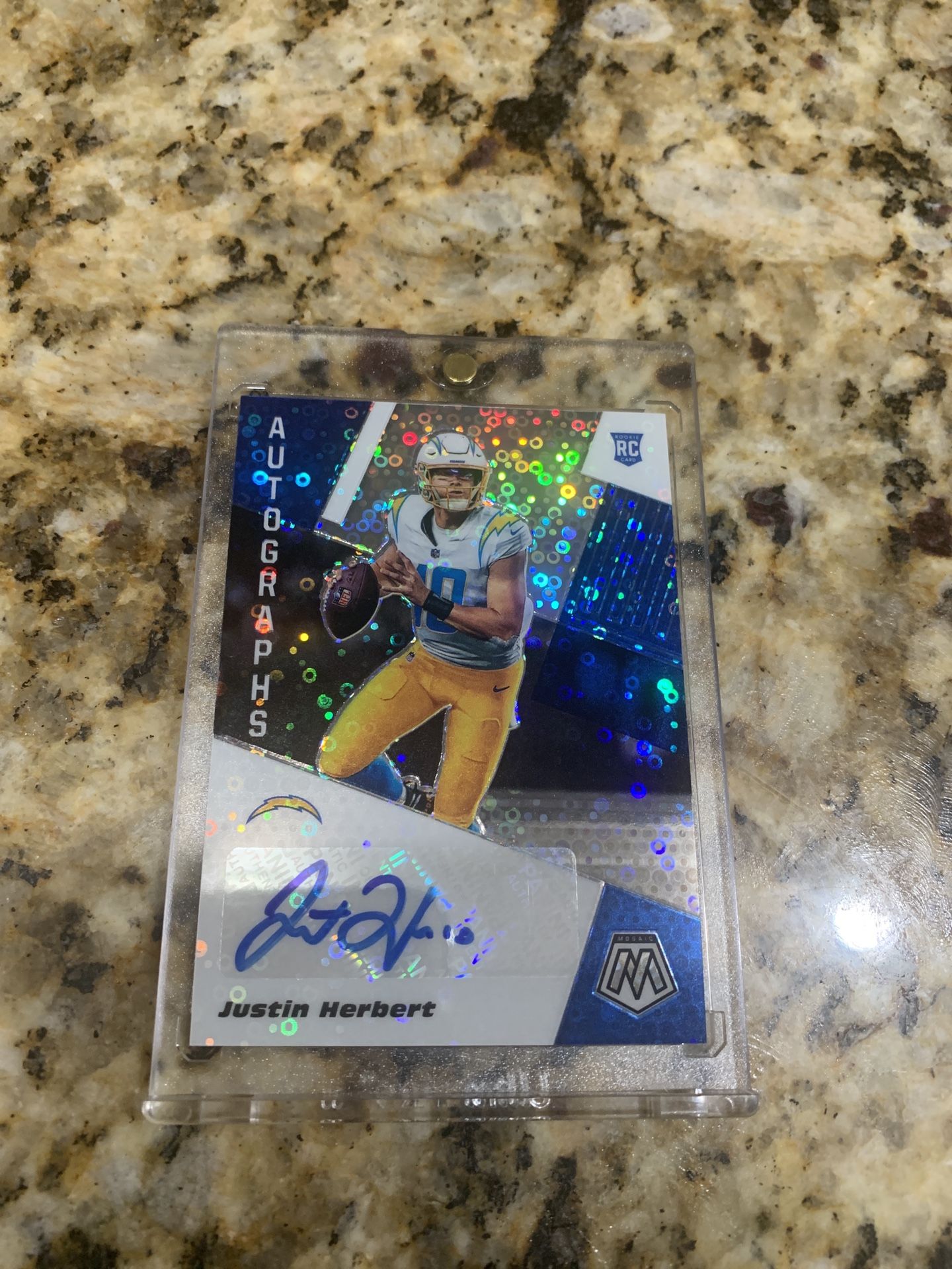 2020 Panini Mosaic Disco Prizm #ANH-JHE Justin Herbert RC Rookie AUTO NOT Graded