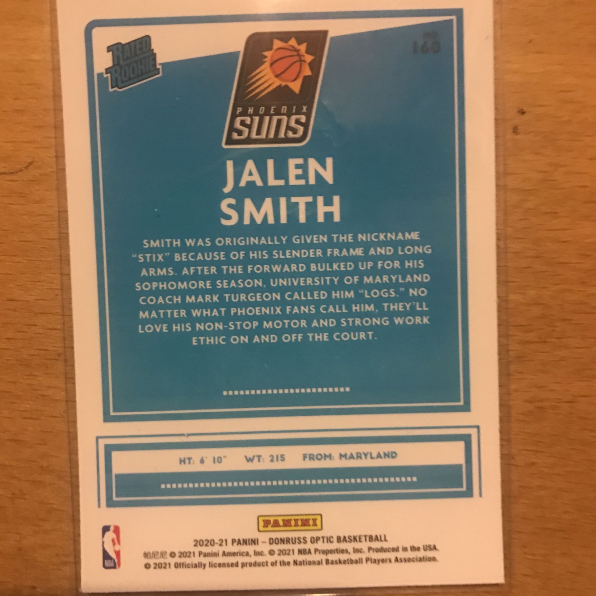 2021 OPTIC JALEN SMITH RATED ROOKIE CARD