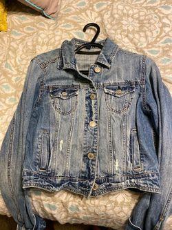 American Eagle denim light blue jacket MEDIUM