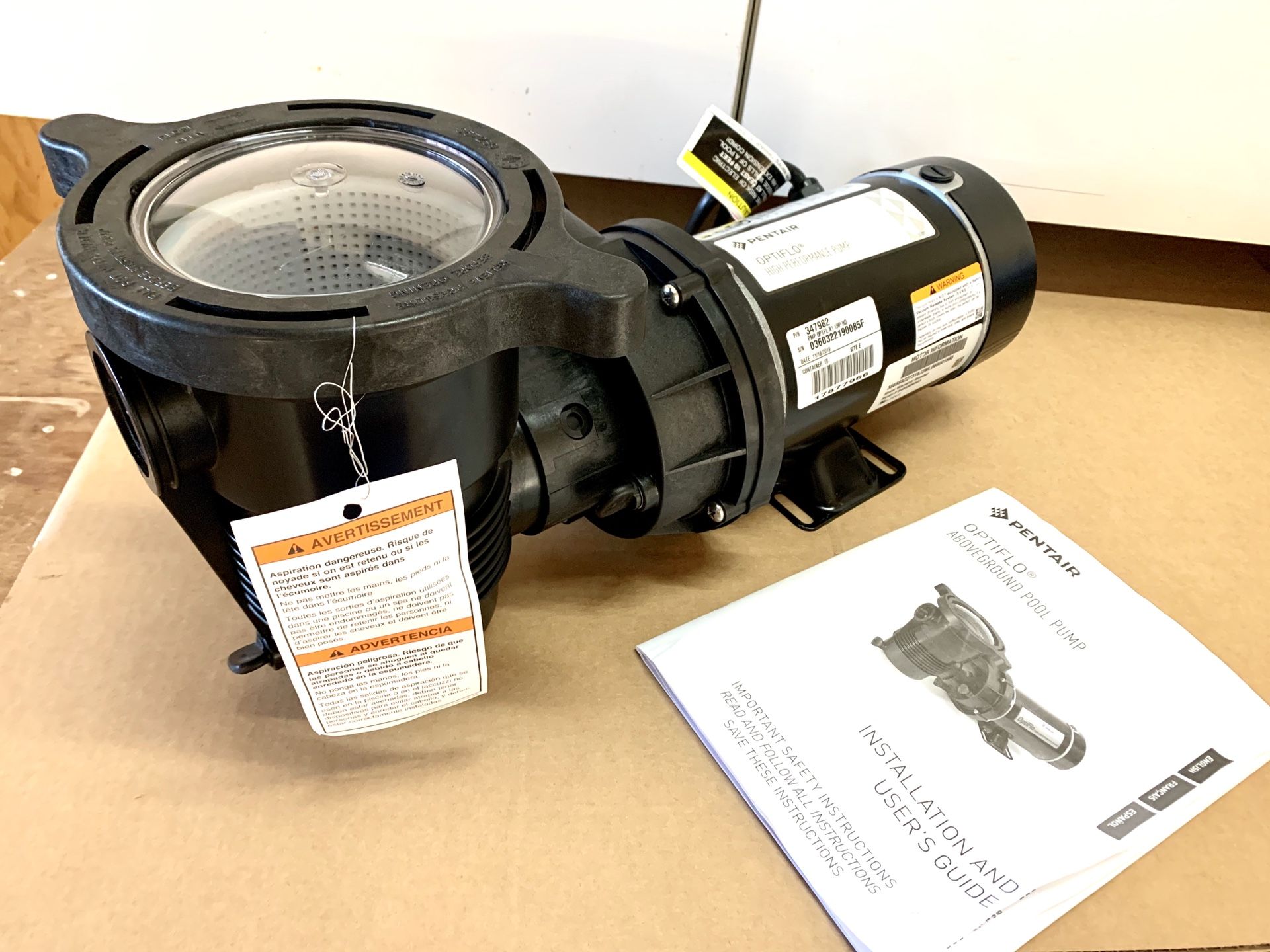 Pentair OptiFlo 1 HP Pump 347982 for Sale in Anaheim, CA OfferUp