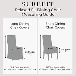 Sure Fit Stretch Pique Short Dining Room 6pk Chair Cover - Cream Thumbnail