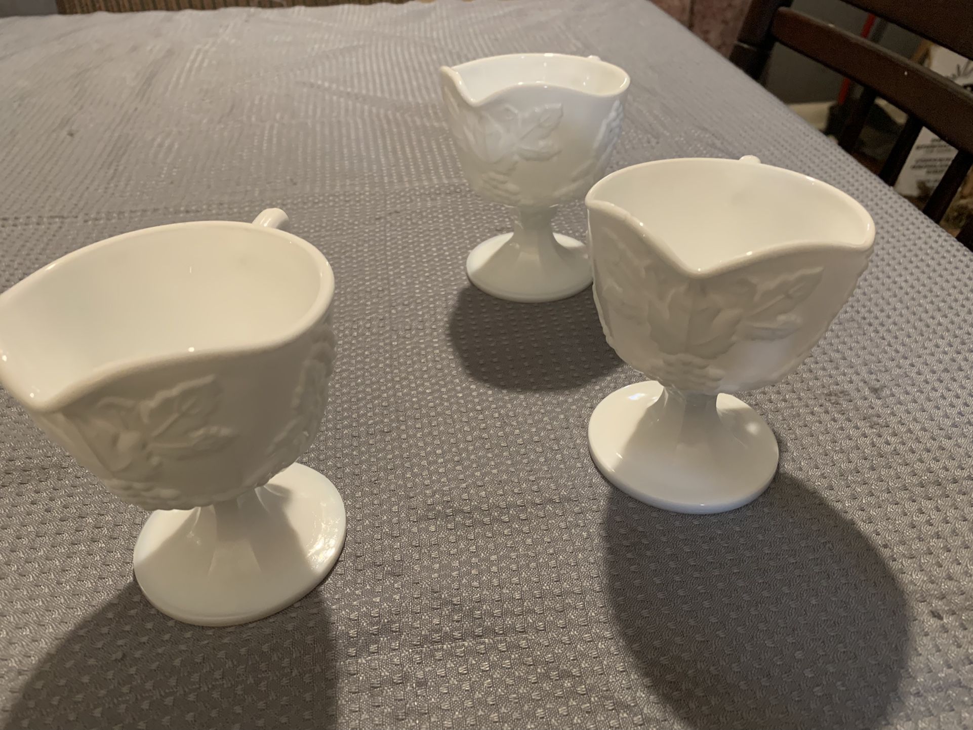Harvest colony Milk Glass