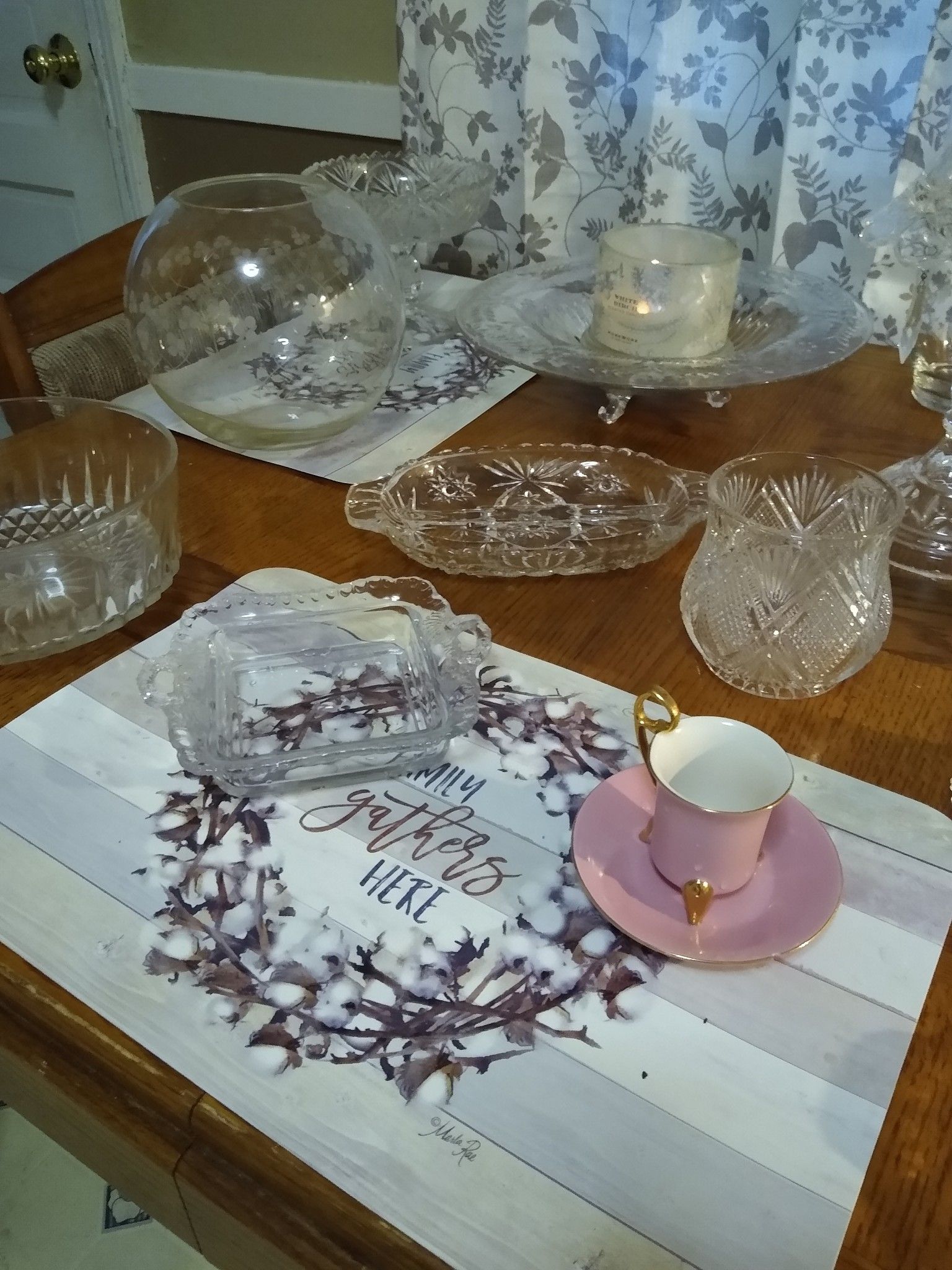 Nice nice glass Crystal candy dishes are bases Olive bowls for the holidays