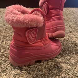 Girls Pink Thermolite Snow Boots From Target Toddler Size 9 Thumbnail
