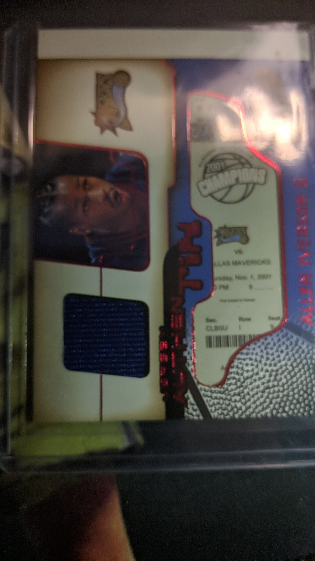 Allen Iverson Game ticket and patch