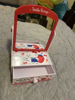 Hello Kitty Kids Vanity Mirror With Drawer Thumbnail