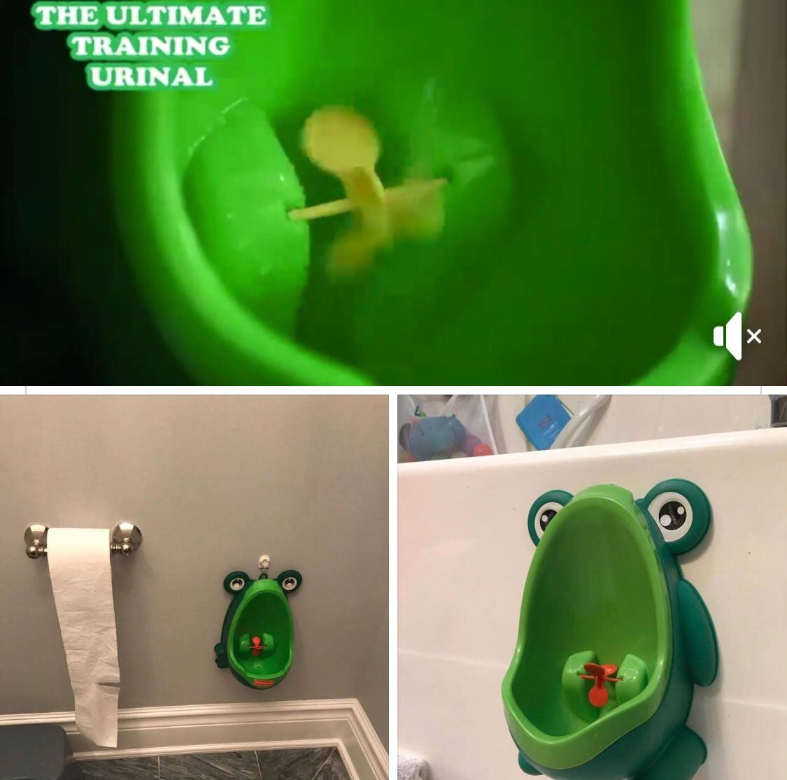 Blackish Green Foryee Cute Frog Potty Training Urinal for Boys with Funny Aiming Target