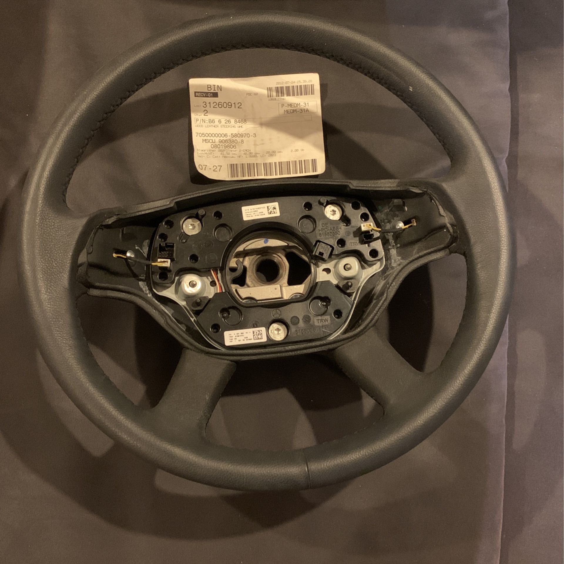 Leather  Mercedes Benz Steering Wheel 