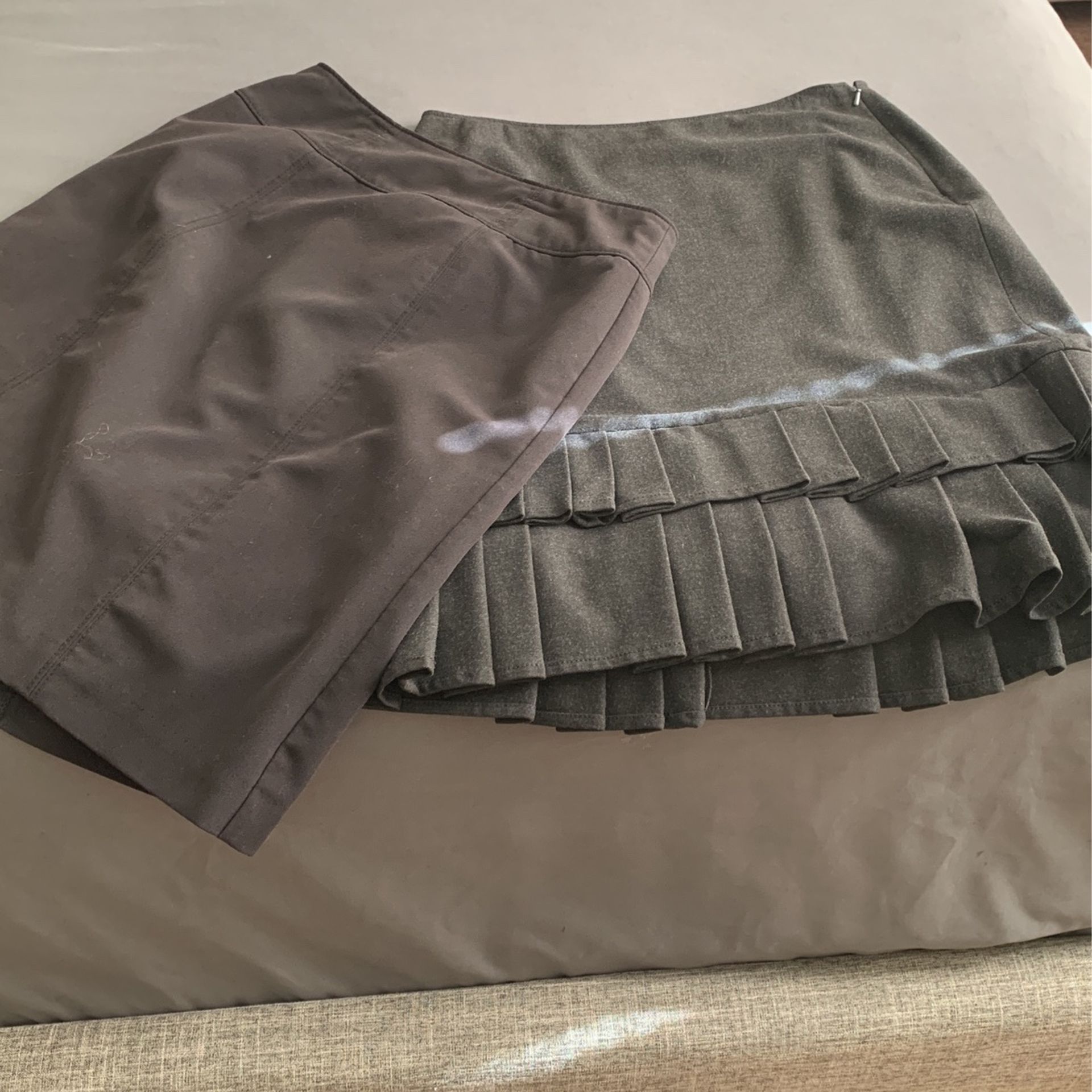 Black Pencil Skirt Size 8 & Tier grey Skirt Size 6