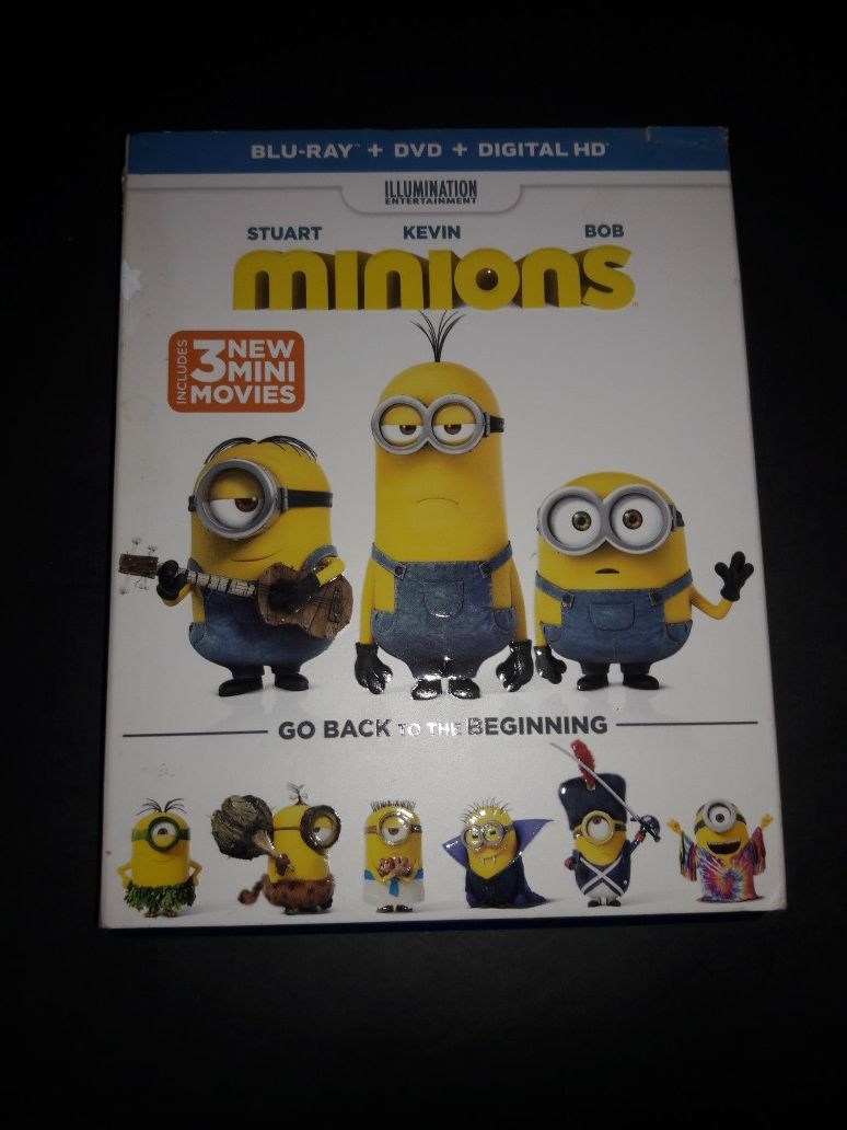 Frozen, Ride Along, Minions Blu Ray Disc x3