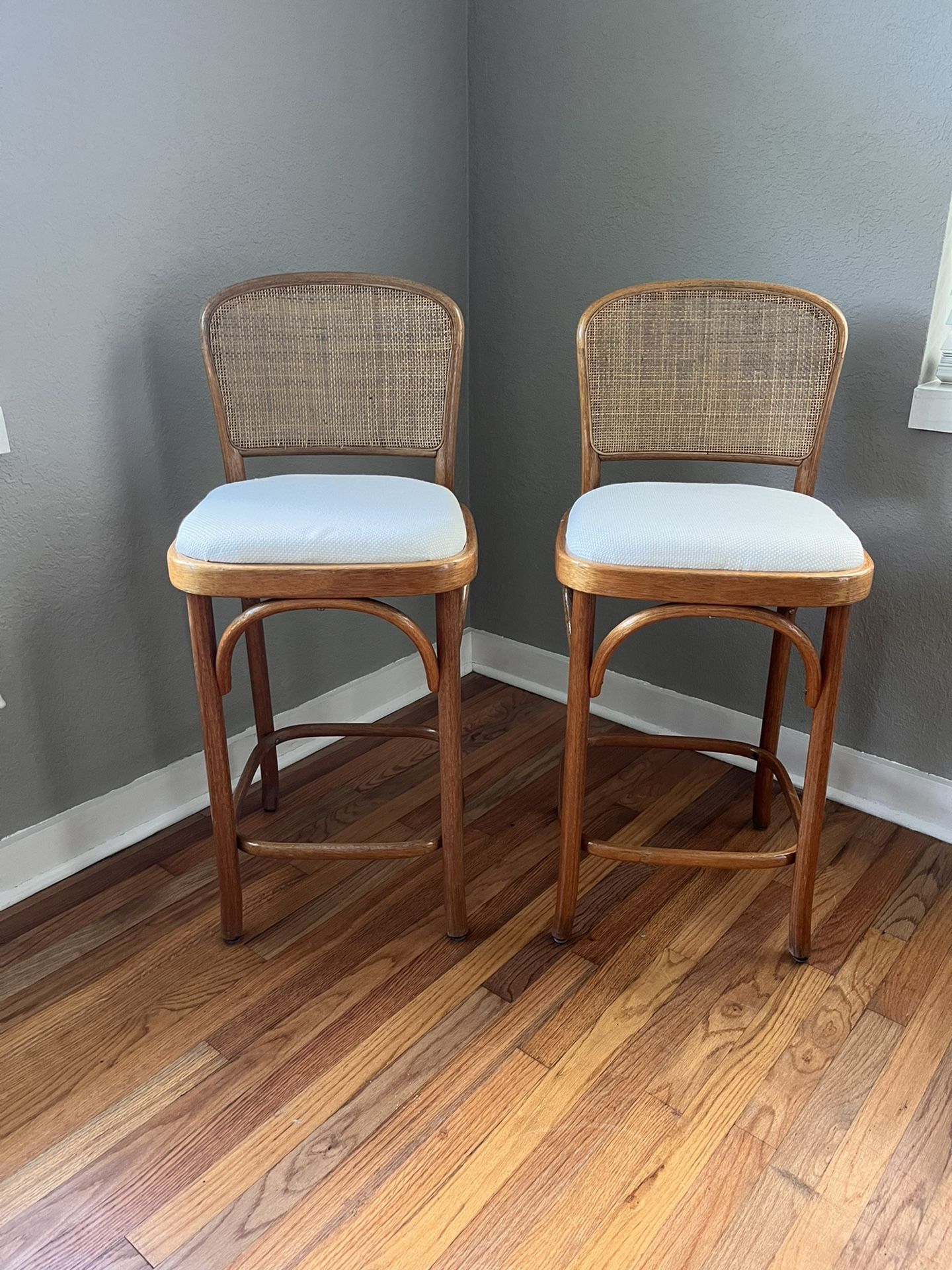 Vintage Cane Counter Stools
