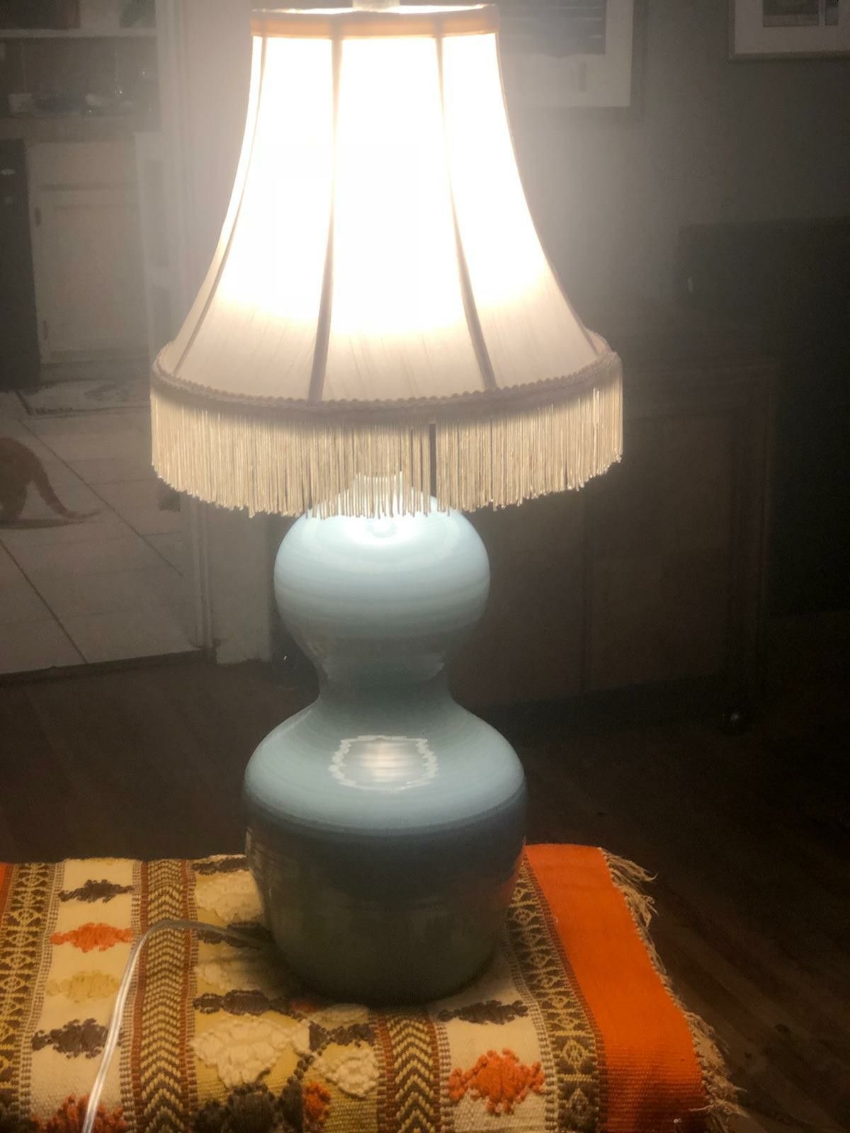 Vintage baby blue lamp
