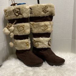 Rocawear Elle Faux fur wedge boots size 9 Thumbnail