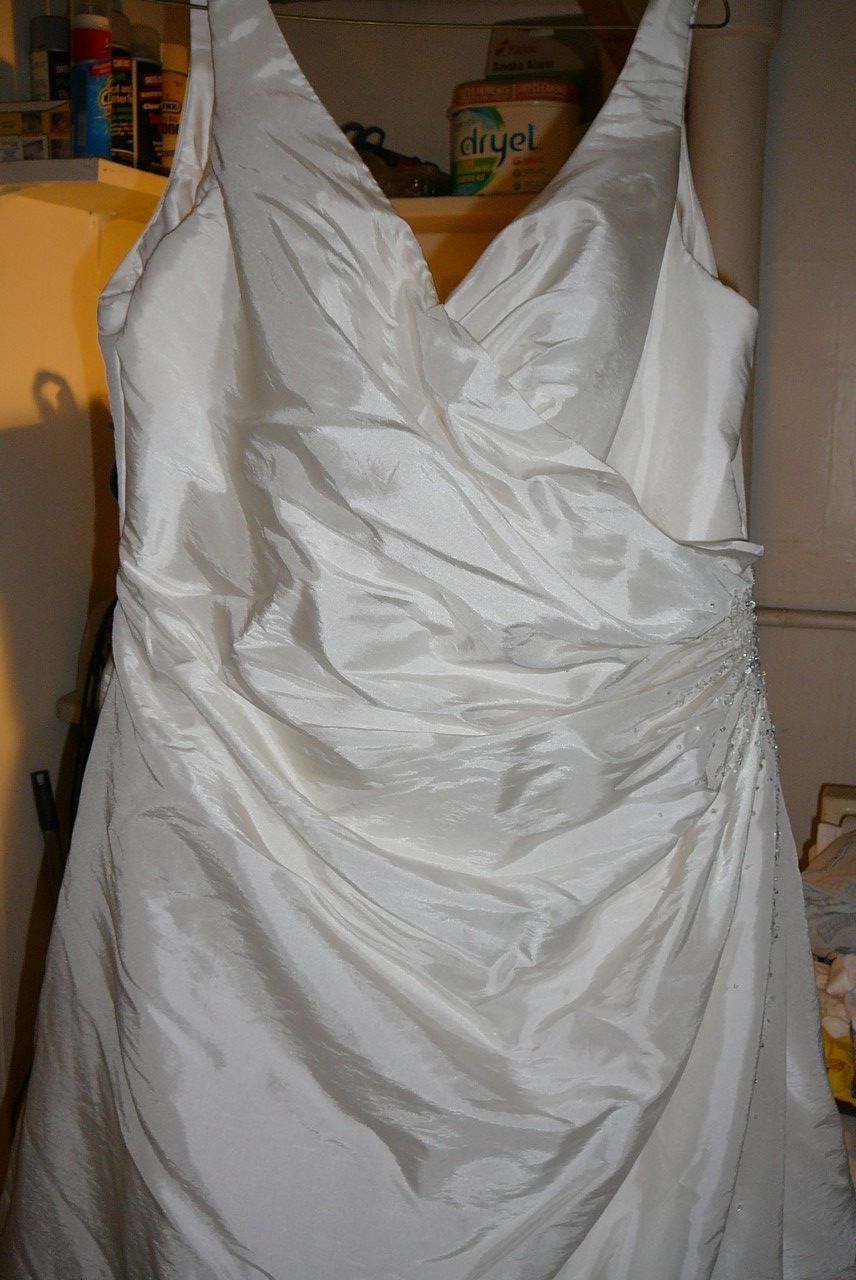 Wedding dress and veil