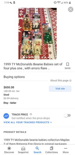 Collectors Beanie Babies Thumbnail