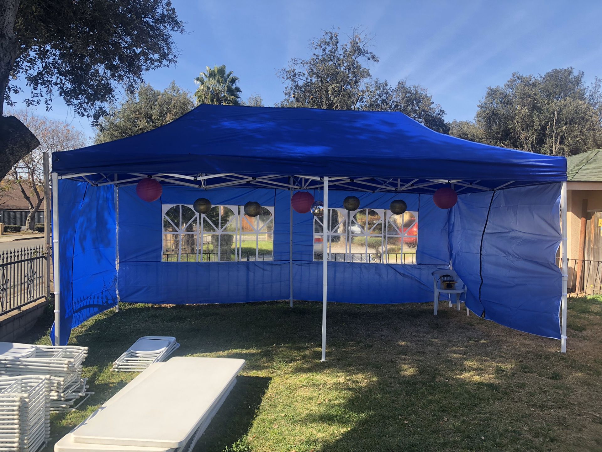 🎉FOR SALE Heavy Duty 10x20ft Pop Up Canopy Tent with Side Walls🎉