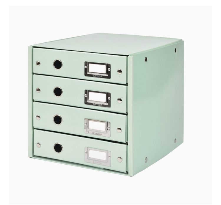 Xyron Click N Store 4-Drawer Craft Storage Boxes, 11-1/4" x 13-1/2" x 11", Mint
