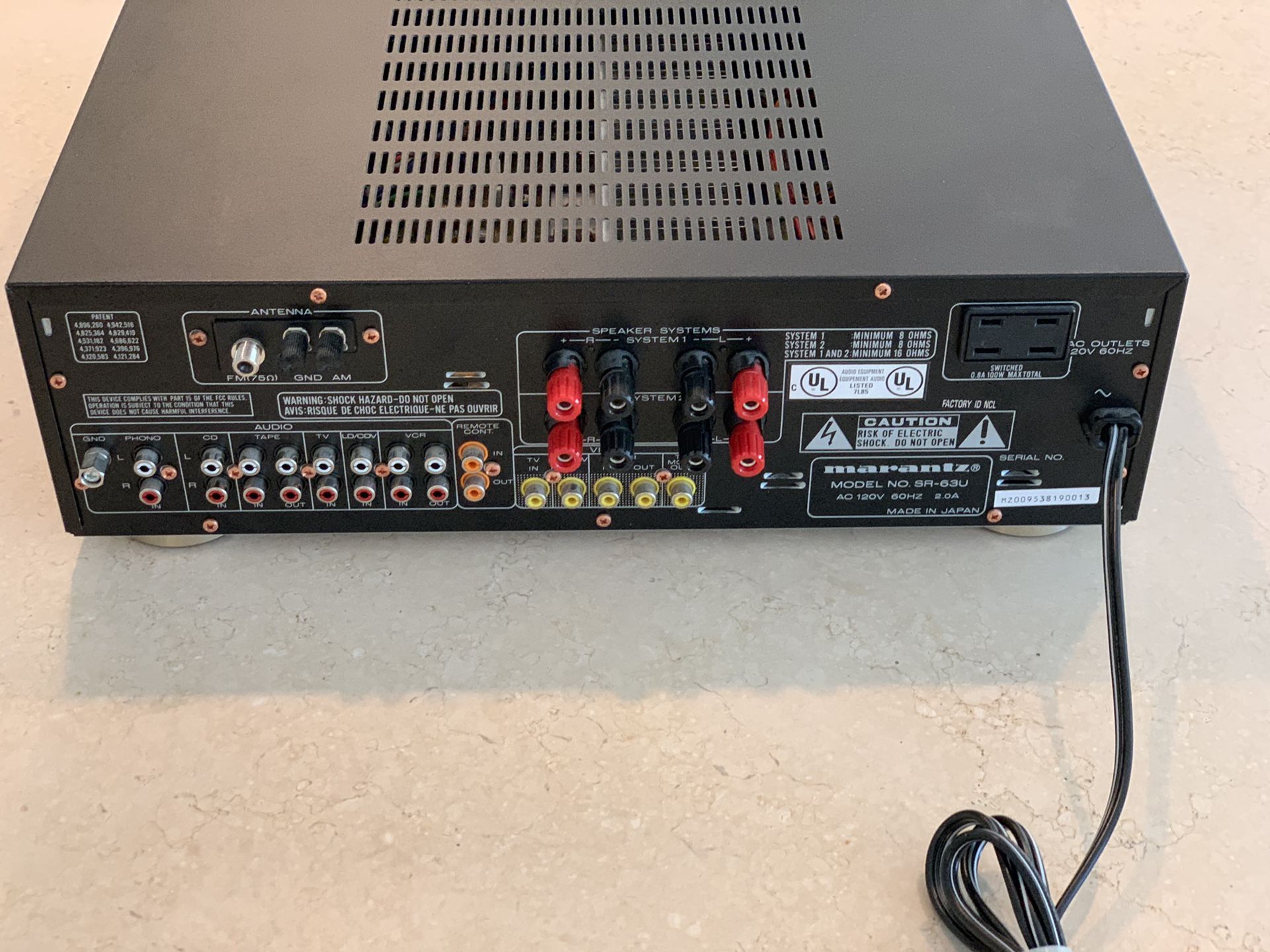 Marantz Sr-63 AVStereo Receiver with remote tested